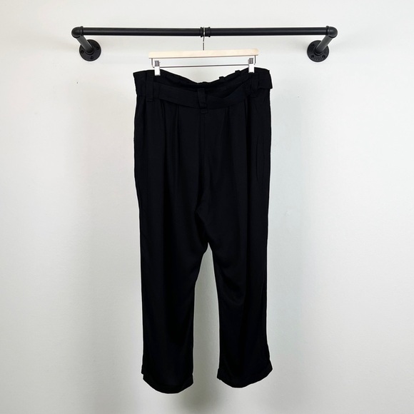 NWT City Chic Run Wild Tie Waist Straight Leg Pants in Black - Picture 6 of 7
